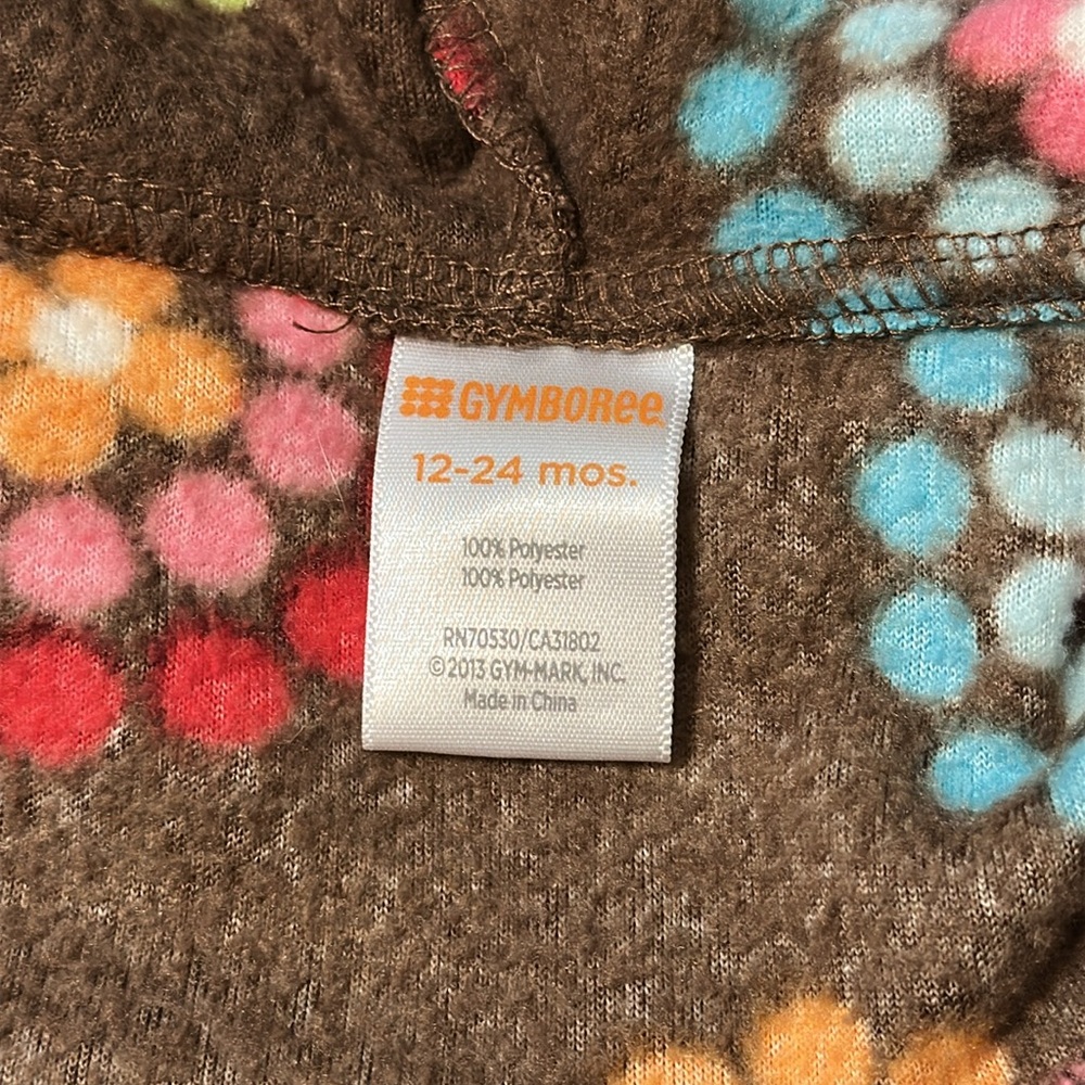 Gymboree Fleece Zip Up Hoodie with Pockets 12-24M - Picture 5 of 5